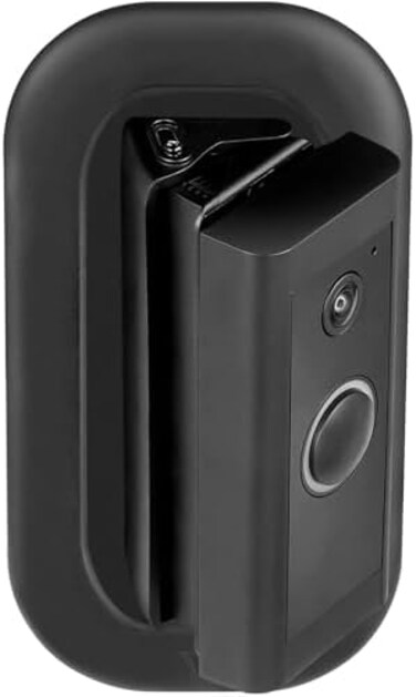 Wasserstein 35 to 55 Horizontal Adjustable Angle Mount and Wall Plate Compatible with Ring Video Doorbell Wired.