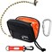 RE ROUGH ENOUGH Rough Enough Neck Wallet for Men Teen Boys with Lanyard Coin Pocket Zipper Card Holder Accordion Black Cordura.