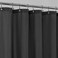 ALYVIA SPRING Waterproof Fabric Shower Curtain Soft Hotel Quality - 3 Magnets at Bottom, Premium Black Shower Curtain Liner for Bathroom, Light-Weight ClothWashable - 72x72, Black.