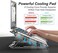 ICE COOREL Laptop Cooling Pad with 6 Cooling Fans, Cooling Pad for Laptop Fan 13-15. 6 Inch, Laptop Cooler Stand with 6 Height Adjustable, Notebook Cooler Pad with Two USB Port [2022 Version].