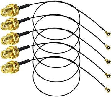 TUOLNK SMA Female to U. fl IPX Coaxial Cable SMA Female Jack Bulkhead to IPEX UFL MHF4 RF Pigtail WiFi Antenna Extension Cable 0. 81mm IPX SMA Pigtail Coax Cable 12inch(30cm5 Pack.
