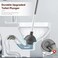 Eyliden Toilet Plunger and Brush, 2 in 1 Toilet Bowl Brush Plunger Set with Holder, Bathroom Cleaning Tools Combo with Caddy Stand (White.