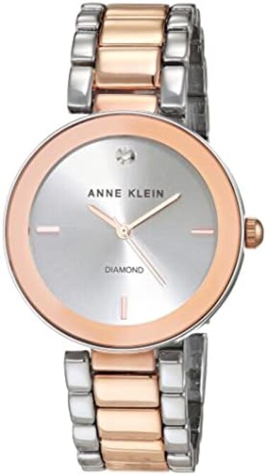 Anne Klein Womens Quartz Watch, Analog Display and Ceramic Strap.