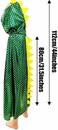 OLLULL Dinosaur Cape Dragon Hooded Cloak Halloween Costume Boy Girl Toddler Dress Up Clothes 3-8 Years Old Color Green.