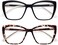 AMOMOMA Trendy TR90 Oversized Blue Light Reading Glasses Women,Stylish Square Cat Eye Glasses AM6031 C1C6 2. 0 x.