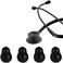 TuHeeHuT Silicone Ear Tips Earplug Replacement for Littmann Stethoscopes - Comfortable Fit Littman Ear Tips Replacement，Stethoscope Ear Pieces,Cardiology IV PartsLittmann Stethoscope Parts (Balck.