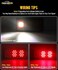 Partsam 2Pcs LED Triple Tail Lights 45 LEDs, Rectangle Vertical or Horizontal Mount LED Trailer Camper RV Tail Lights Stop Turn Tail Backup Reverse Lights Taillights w/Black Base - Red/Clear Lens.