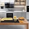 Ewen 25. 6x17. 7 Inch Large Silicone Kitchen Counter Mat, 2MM Thick Heat Resistant Countertop Protector, Silicone Mat Under Air Fryer, Toaster Oven, Microwave, Coffee Maker, Cutting Board, Drill, Blac
