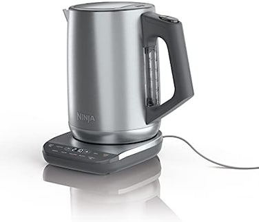 Ninja KT200 Precision Temperature Electric Kettle, 1500 watts, BPA Free, Stainless, 7-Cup Capacity, Hold Temp Setting, Silver, KT200.