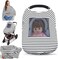 LUCINE Baby Nursing CoverNursing Poncho - Multi Use Cover for Baby Car Seat Canopy, Shopping Cart Cover, Stroller Cover, 361 Full Privacy Breastfeeding Coverage, Baby Shower Gifts for BoyGirl.