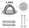 POWER GUIDANCE Wall and Ceiling Mount Bracket for Suspension Straps, Gymnastic Rings, Yoga SwingsHammock Resistance Band Battle Rope (Sliver, set of 2.