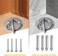 POWER GUIDANCE Wall and Ceiling Mount Bracket for Suspension Straps, Gymnastic Rings, Yoga SwingsHammock Resistance Band Battle Rope (Sliver, set of 2.