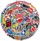 letiezhi 100Pcs CarMoto Modified Brand Logo Series Sticker Pack Vinyl Stickers for Laptop,Car,Moto,Skateboard,Bike,Luggage Graffiti Decal for Friends,Children,Adults-Waterproof.
