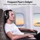 Silensys E7 Active Noise Cancelling Headphones Bluetooth Headphones with Microphone Deep Bass Wireless Headphones Over Ear, Comfortable Protein Earpads, 30 Hours Playtime for Travel/Work, Black.