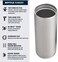 زجاجة YETI Rambler سعة 18 أونصة، مصنوعة من الفولاذ المقاوم للصدأ، معزولة بتفريغ الهواء، مزودة بغطاء Hot Shot، لون رغوة البحر.