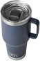 كوب السفر Yeti Rambler سعة 30 أونصة، مصنوع من الفولاذ المقاوم للصدأ، معزول بتفريغ الهواء مع غطاء قوي، لون كحلي.