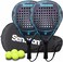 Senston Paddle Tennis Racquets Carbon-Fiber Surface with EVA Memory Flex-Foam Core -Paddle/Beach Tennis Racket with Carry Bag and Balls for Pop Tennis Beach Tennis.