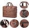 seyfocnia Herren Business Reise Aktentasche Leder Handgemachte Messenger Bag Laptop Tasche.