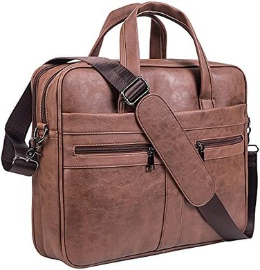 seyfocnia Herren Business Reise Aktentasche Leder Handgemachte Messenger Bag Laptop Tasche.