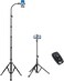 Elitehood 205 cm Tall Flexible Tripod Stand for iPhone with 43cm Adjustable Gooseneck with Remote Compatible with iPhone 13 Max / 13/12 Pro Max, Android Phone.