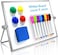 OWill Dry Erase Whiteboard, 20 X 30 cm Small Whiteboard with Stand, Mini Whiteboard A4 Magnetic Desktop BoardPortable Double-Sided White Board Easel for Drawing in SchoolHome.