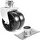 AR-PRO Dual Trailer Swirl Jack Caster WheelFootplate - 6" Caster Wheels Support 1,200 lbs - Footplate With Safety Pin Supports 2,000 lbs, Fits 2" Diameter Tube.