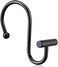 CHICTIE Black Shower Curtain Hooks Rings, Decorative for Bathroom Shower Rods, Set of 12 Premium Rust-Resistant Metal Hooks Hangers T Shaped Design.