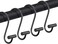 CHICTIE Black Shower Curtain Hooks Rings, Decorative for Bathroom Shower Rods, Set of 12 Premium Rust-Resistant Metal Hooks Hangers T Shaped Design.