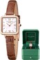 Lola Rose Dainty Watch for Women: Mother of Pearl Dial, Genuine Leather Strap, Wrapped by Stylish Gift Box - Vintage Present for Small Wrists.
