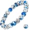 DAZCOLO Handmade Gem Bracelet 7. 5'' Stretch Gemstone 8mm Round Beads Crystals Quartz Unisex'.