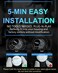 مصابيح ضباب القيادة LED من نوع Fahren H11/H8/H16، 12000 لومن، أكثر سطوعًا بنسبة 400%، بدون مروحة، 6500 كلفن، مصابيح ضباب القيادة بيضاء باردة، سهلة التركيب والتشغيل، مصابيح بديلة للهالوجين للسيارات وال