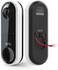 جرس باب فيديو سلكي Arlo Essential - فيديو عالي الدقة، زاوية رؤية 180 درجة، رؤية ليلية، صوت ثنائي الاتجاه، اتصال مباشر بشبكة Wi-Fi، لا حاجة إلى موزع، تركيب سهل (يلزم وجود أسلاك جرس الباب الحالية)، أبيض