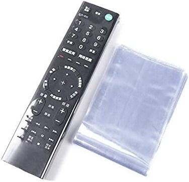 OriGlam 10pcs Shrink Wrap Bags for TV Remote Control, TV Remote Controls Covers Clear Bags, Heat Shrink Wrap Bags (2. 36x10. 47 Inch.