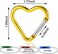 Ferraycle Heart Shape Keychain Clip Aluminum Alloy Keychain Clip Spring Snap Hook Loaded Hook for Outdoor.