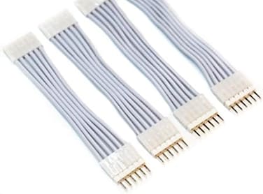 كابل توصيل/تمديد مرن من Litcessory لشرائط إضاءة Philips Wiz LED (2 بوصة، عبوة من 4 قطع، أبيض).