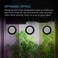 AC Infinity Grow Room Glasses, Indoor LED Grow Light Glasses with Interchangeable Lenses, UV 400Protection, Asymmetrically Shaped, Wraparound Frame, Multi-color Lenses (Blue, Green, Gray.