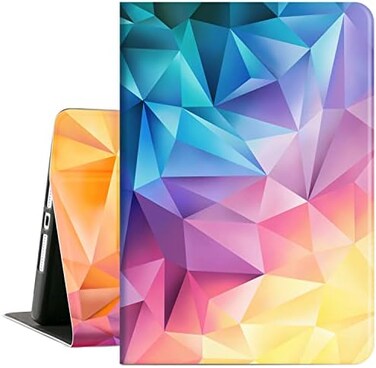 CutebriCase iPad 9th Generation Case, iPad 8th/7th Generation Case, iPad Case 9th Generation,iPad 10. 2 Case Multi-Angle Adjust Stand Auto WakeSleep,Gradient Triangle.