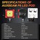 مكعبات Auxbeam LED مقاس 3 بوصات بقوة 40 واط، مصابيح LED للطرق الوعرة، شريط إضاءة LED شعاعي 4800 لومن، مصابيح عمل، مصابيح خندق، مصابيح قيادة LED، مصابيح ضباب لسيارات الجيب والشاحنات والمركبات الرباعية