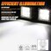 مصابيح Auxbeam البيضاء LED، 3 بوصة 40 واط، مصباح LED مكعب شعاع موضعي للطرق الوعرة 4800 لومن، مصابيح عمل للقيادة على الطرق الوعرة مع حزمة أسلاك DT لسيارات الدفع الرباعي والجيب والقوارب والشاحنات الصغير