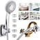 ZCONIEY Sink Hose Shower Sprayer Attachment - Faucet Extension w/ 5 Adapters For Bathroom Bathtub, Kitchen Faucet, Utility Laundry Tub, Garden Hose Thread Spout For Delta, Moen, Kohler, American Stand