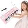 M SANMERSEN Keyboard Piano for Kids 37 Keys Music Piano with Microphone Portable Musical Toy Electronic Piano Birthday Gifts for Girls Ages 3 4 5 6.