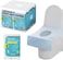 TRIPTIPS Toilet Seat Covers Disposable Travel Pack 60 count｜Faster use-Sticker free｜Waterproof｜XL Disposable Toilet Seat Cover for Adults and Kids, Individually for Public Restroom/Airplane/Outdoors.