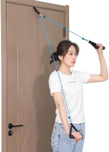 Fanwer Shoulder Pulley - Multi-Use Pulleys for Shoulder Rehab Over Door - Arm Rehabilitation Assisting Exercise Equipment for Rotator Cuff Recovery, Improve Flexibility Stretching, Range of Motion.