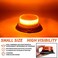 شريط أضواء ستروب الطوارئ AUXMOTEC Amber LED مع حامل مغناطيسي و8 نماذج وميض، مصابيح إشارة أمان تحذيرية صفراء للسقف، مناسبة للمركبات والرافعات الشوكية والجرارات وعربات الجولف (24-LED 12V-24V).