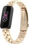 FitTurn Bands Compatible with Fitbit Luxe Metal Stainless Steel Watch Band Replacement Classic Durable Solid Link Accessory Buckle Metal Strap Wrist Band for Luxe Fitness Wellness Tracker.