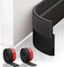 Suptikes 2 Pack Door Draft Stopper，Door Sweep for ExteriorInterior Doors,Door Bottom Seal Dust and Noise Insulation Weather Stripping Draft Guard Insulator, 1. 8" W x 37" L,Black.