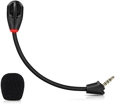 weishan Microphone Replacement for Kingston HyperX Cloud II Wireless Gaming Headset, Detachable Mic Boom with LED Mute Indicator on PC PS5 PS4 Xbox Series X/S.