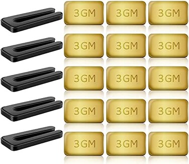 HFYHWT 20 PCS Ceiling Fan Balance Kit, High calibration Fan Balancing Kit Including 5 Pcs Resilient Fan Balance Clips and 15 Pcs Metal Self-Adhesive 3G Weight, suitable for Unbalanced Blades.