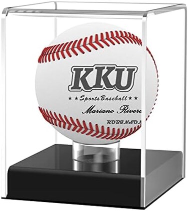 KKU Baseball Display Case, Baseball Holder for Ball Display Cube Box, UV Protected Acrylic Baseball Storage Official Size Box , Memorabilia Display Case for Baseball.