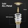 KES Sink Drain Without Overflow Bathroom Pop Up Drain Assembly Stopper Vessel Sink Brushed Gold All Metal Rustproof Brass and 304 Stainless Steel, S2008D-BZ.